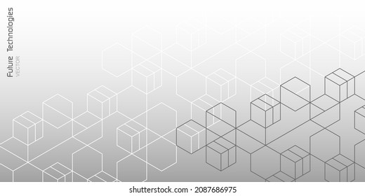 Technology Background .Geometric Lines.Abstract Tech.Technical Drawing.Vector Illustration.