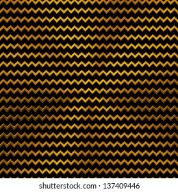 Technology background with gold metal texture (chrome, silver, steel, iron, bronze) and seamless perforated zigzag pattern for web user interfaces (UI), applications (apps) and business presentations.