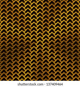 Technology background with gold metal texture (chrome, silver, stainless steel, iron, bronze) and seamless perforated pattern for user interfaces (UI), applications (apps) and business presentations.