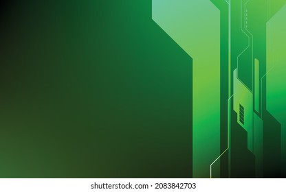 Technology background, green modern abstract luxury geometric shape. Premium wallpaper for template, backdrop, brochure, poster, website or banner. 
