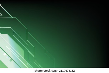Technology background, green modern abstract luxury geometric shape. Premium wallpaper for template, backdrop, brochure, poster, website or banner.