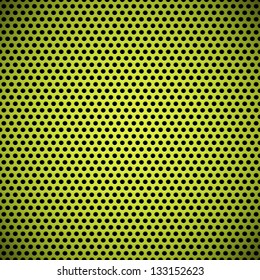Technology background with green seamless grill speaker texture (circle perforated plastic) for internet sites, web user interfaces (UI), applications (app) and business presentations. Vector Pattern.
