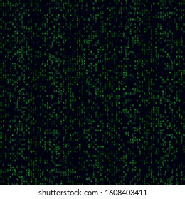 Technology Background. Green sparse alphabetical background. Big sized seamless pattern. Attractive vector illustration.