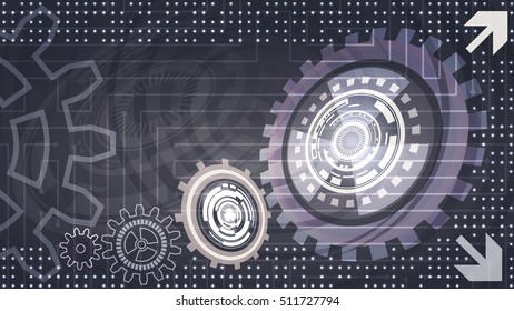 Technology background of grey, violet and white shades