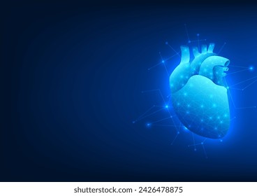 Concepto de utilizar la tecnología médica moderna para realizar trasplantes de corazón en pacientes.