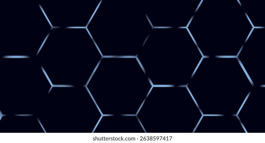 technology background hexagon glow neon line business background theme