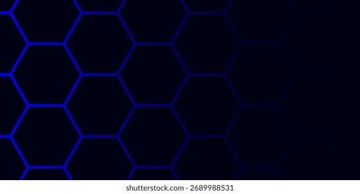 tecnologia fundo hexágono brilho neon linha negócio fundo tema