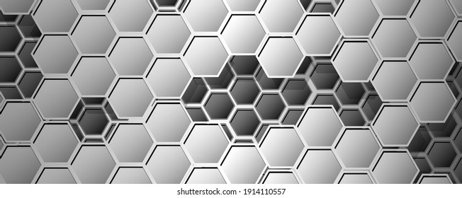 Technology background with hexagones. Geometric background
