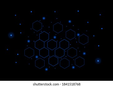 Technology background with hexagons, futuristic wallpaper, vector