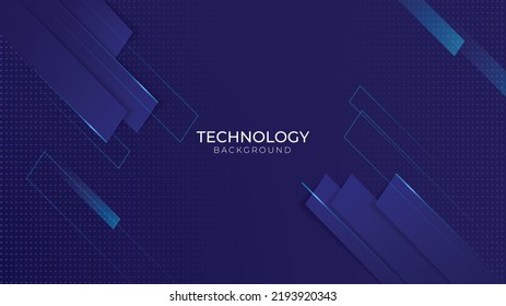 Diseño de movimiento de alta velocidad de fondo tecnológico. Resumen del concepto futurista de fondo dinámico. Formas geométricas con efecto de velocidad de luz. Ilustración del vector
