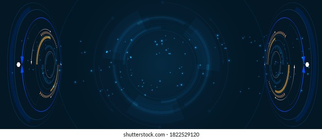 Fondo tecnológico Ilustración vectorial abstracta del concepto de comunicación de alta tecnología
