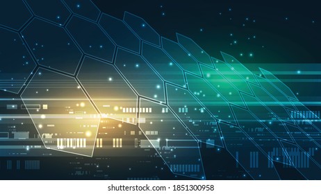 Technology background Hi-tech communication concept innovation abstract background vector illustration

