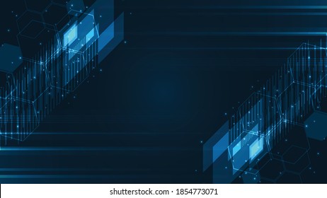 Technology background Hi-tech communication concept innovation abstract background vector illustration
