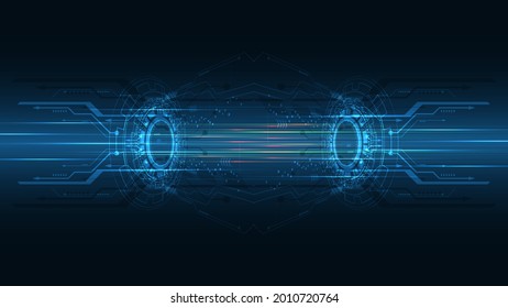 Technologiehintergrund Hightech-Kommunikationskonzept Innovation abstrakter Hintergrund, Vektorgrafik

