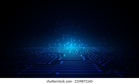 technology background with hi-tech digital data connection system and computer electronic design