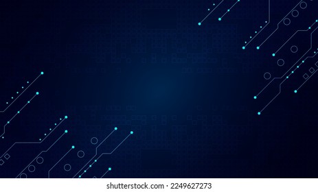 technology background with hi-tech digital data connection system and computer electronic design