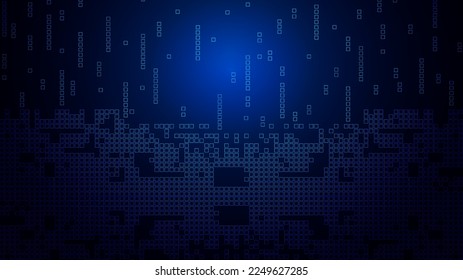 technology background with hi-tech digital data connection system and computer electronic design