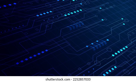 fondo tecnológico con sistema de conexión de datos digitales de alta tecnología y diseño electrónico por computadora