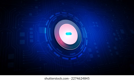 technology background with hi-tech digital data 