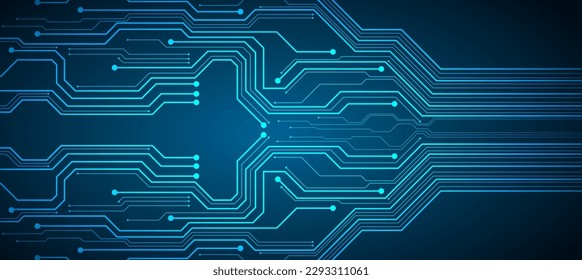 technology background with hi-tech digital data connection system and computer electronic design