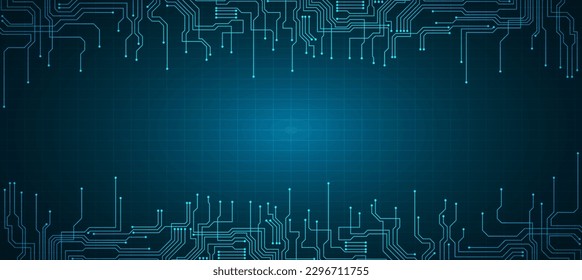 technology background with hi-tech digital data connection system and computer electronic design