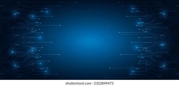 technology background with hi-tech digital data connection system and computer electronic design