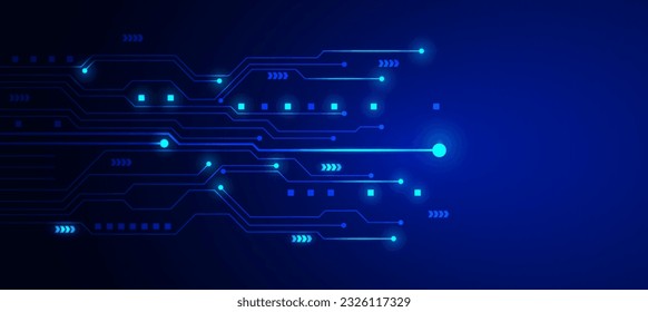 technology background with hi-tech digital data connection system and computer electronic design