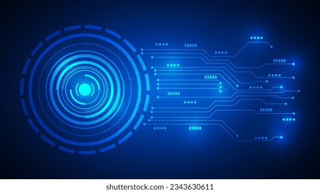 technology background with hi-tech digital data connection system and computer electronic design