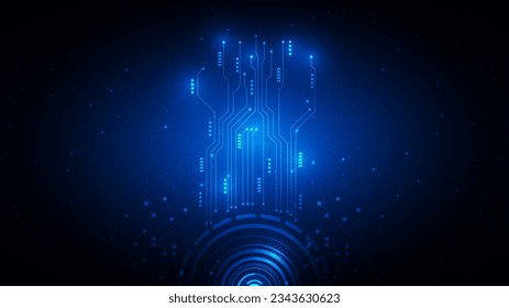 technology background with hi-tech digital data connection system and computer electronic design