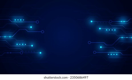 technology background with hi-tech digital data connection system and computer electronic design
