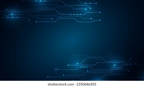 technology background with hi-tech digital data connection system and computer electronic design