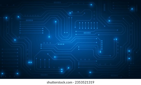 technology background with hi-tech digital data connection system and computer electronic design