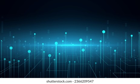 technology background with hi-tech digital data connection system and computer electronic design