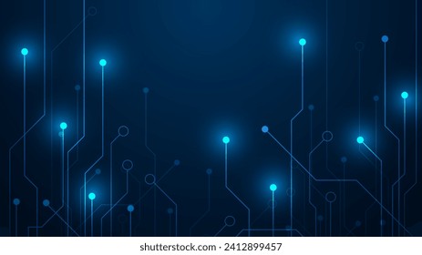 technology background with hi-tech digital data connection system and computer electronic design