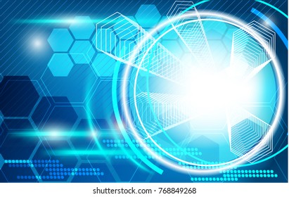 Technology background with HUD elements. Vector illustration for you business artwork.