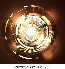 Technology background.  HUD. Futuristic technology HUD vector background. Eps10.
