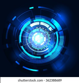 Technology background.  HUD. Futuristic technology HUD vector background. Eps10.