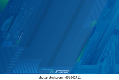 Technology background image with lot of hi-tech gadgets and digital elements