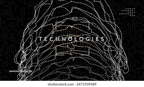 Technology Background. Innovation concept for intelligent learning. Backdrop for education in software design. Analytical patterns for mobile security. Technolog Background.