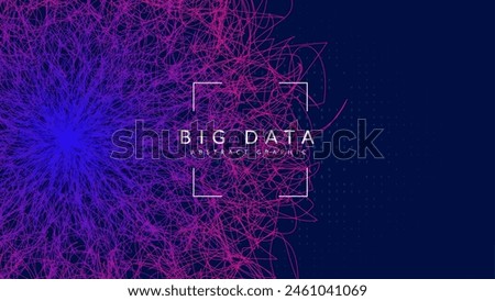 Technology Background. Innovative science, futuristic intelligence. Engineering velocity of a cyber network. Analytical patterns for global energy. Big Data Background.