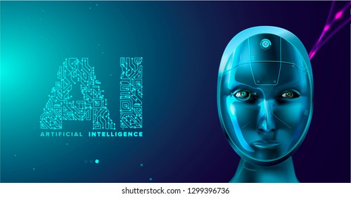 technology background landing page represent artificial intelligence and cyber space concept with curcuit 