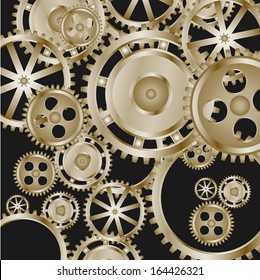 Technology background with metal gears and cogwheels