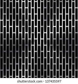 Technology Background With Metal Texture (chrome, Silver, Stainless Steel, Iron) And Seamless Circular Perforated Pattern For Web User Interfaces (UI), Applications (apps) And Business Presentations.