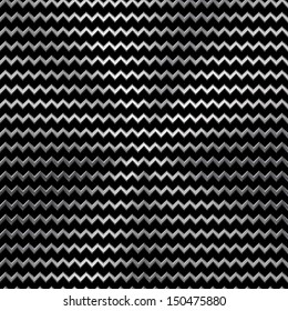 Technology background with metal texture (chrome, silver, stainless steel, iron) and seamless perforated zigzag pattern for web user interfaces (UI), applications (apps) and business presentations.