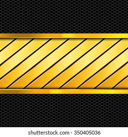 Technology background. Metallic banner