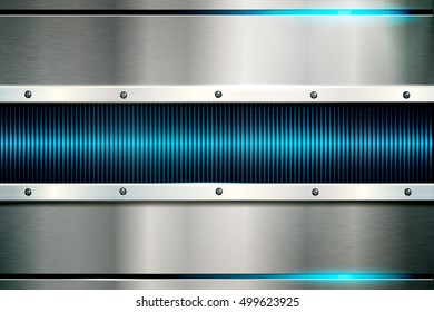 Technology background. The metallic element of high-tech device. Vector illustration.