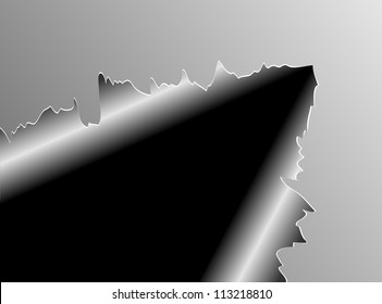 Technology background, metallic tracks through vector illustration.