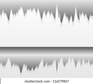 Technology background, metallic tracks through vector illustration.