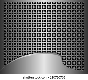 Technology background, metallic vector illustration.