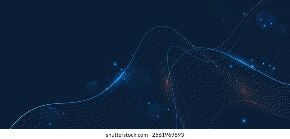 Technology background, modern tech banner, corporate business concept, hi-tech abstract background, vector illustration for business